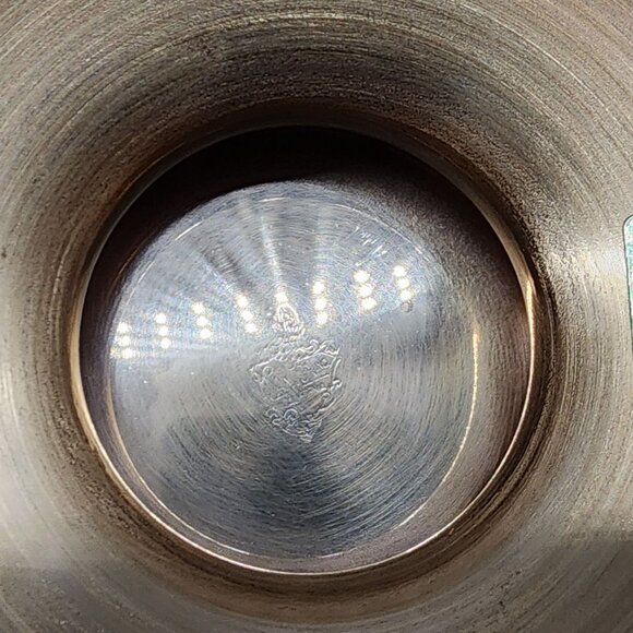 Vintage Brass & Glass Divided Serving Bowl by Saxton's Solid Jewelers Bronze 7" - Picture 10 of 11